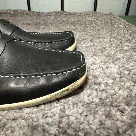 Mercanti Fiorentini Men's Navy Leather Loafers Size 12 - Picture 4 of 9